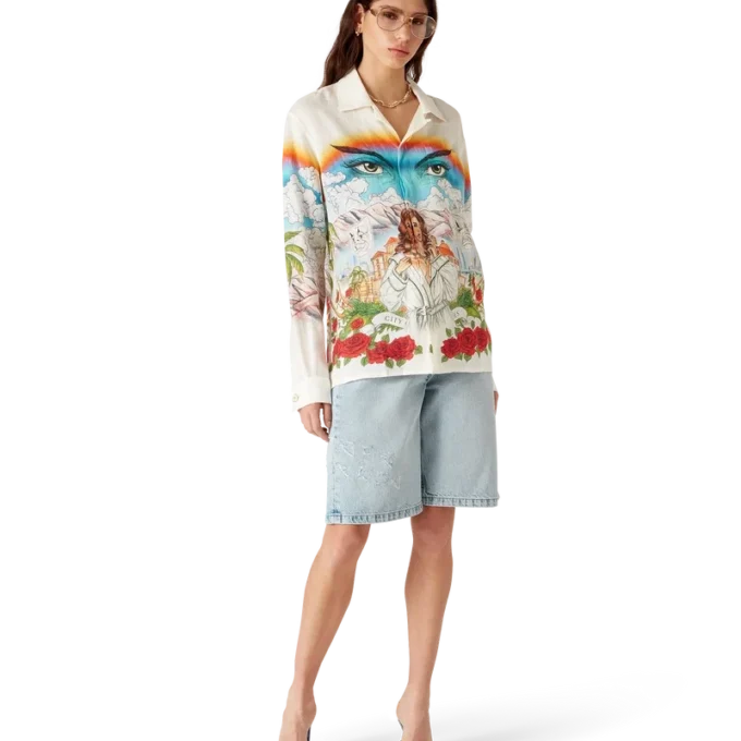 Cămășă din in cu mâneci lungi Chateau