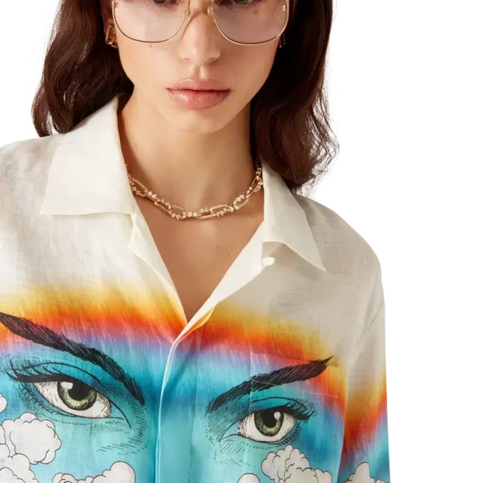 Cămășă din in cu mâneci lungi Chateau