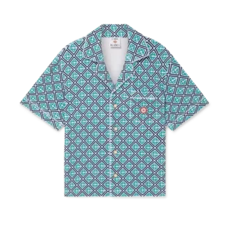 Cămășă din material de prosop cu imprimeu Monogram