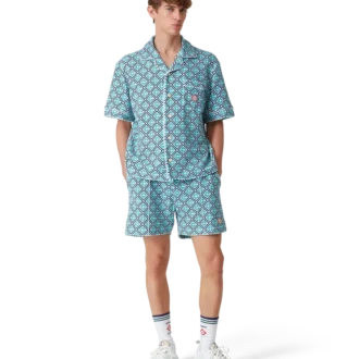 Cămășă din material de prosop cu imprimeu Monogram