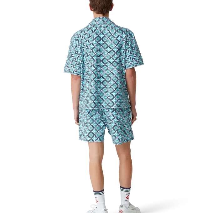 Cămășă din material de prosop cu imprimeu Monogram