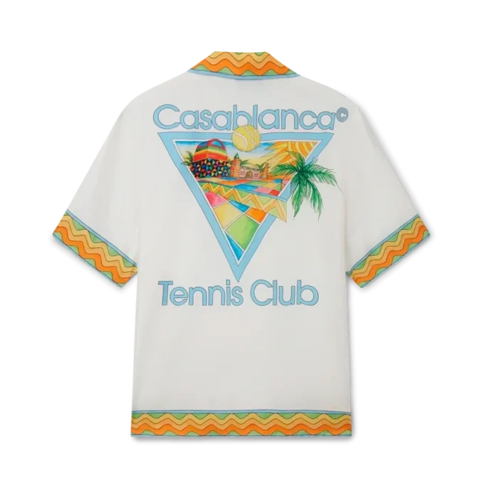 Cămășă din mătase Afro Cubism Tennis Club