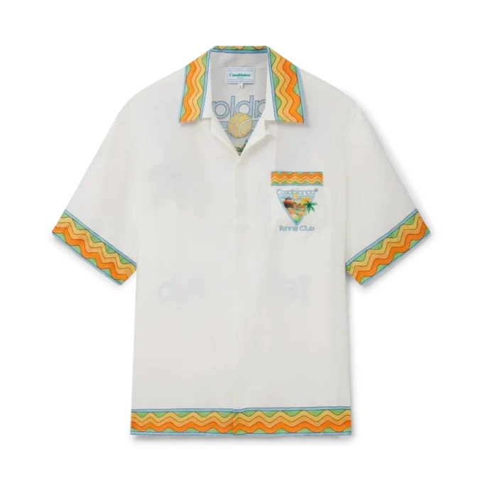 Cămășă din mătase Afro Cubism Tennis Club