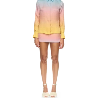 Cămășă din mătase cu gradient Ping Pong