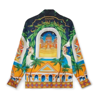 Cămășă din mătase cu guler cubanez Maison D’ete