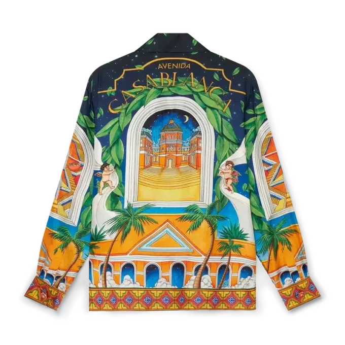 Cămășă din mătase cu guler cubanez Maison D’ete