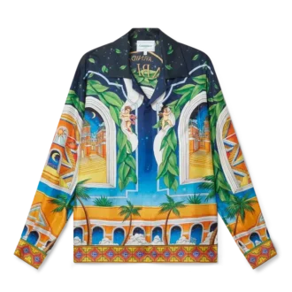 Cămășă din mătase cu guler cubanez Maison D’ete