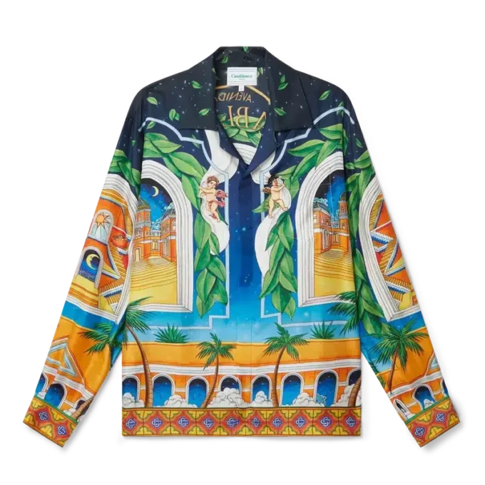 Cămășă din mătase cu guler cubanez Maison D’ete