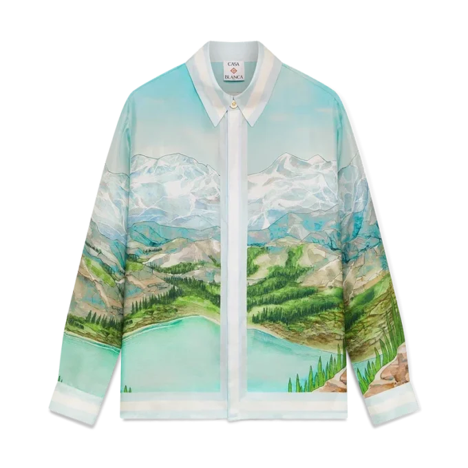 Cămășă din mătase cu mâneci lungi Dalmatian a La Montange