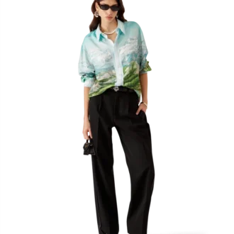 Cămășă din mătase cu mâneci lungi Dalmatian a La Montange