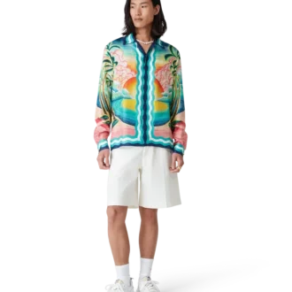 Cămășă din mătase cu mâneci lungi Danse De La Mer