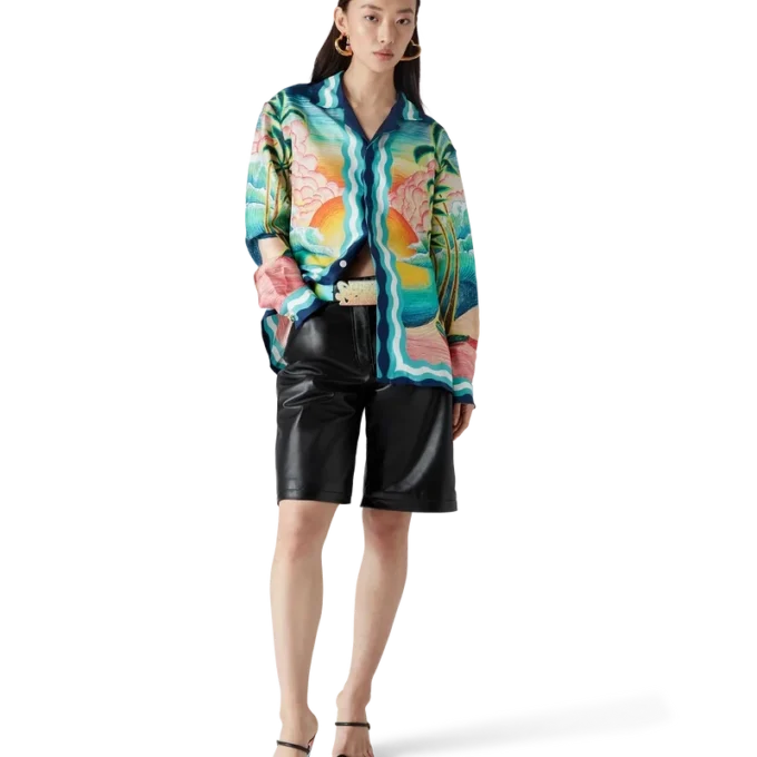 Cămășă din mătase cu mâneci lungi Danse De La Mer Cămășă din mătase cu mâneci lungi Danse De La Mer