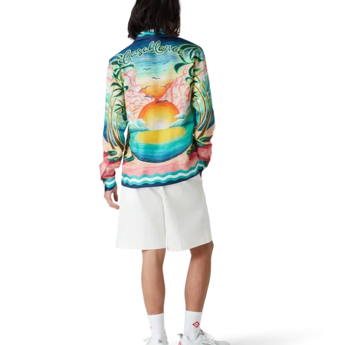 Cămășă din mătase cu mâneci lungi Danse De La Mer