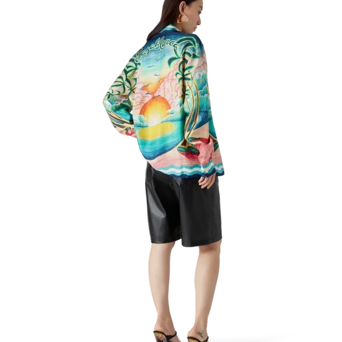 Cămășă din mătase cu mâneci lungi Danse De La Mer Cămășă din mătase cu mâneci lungi Danse De La Mer