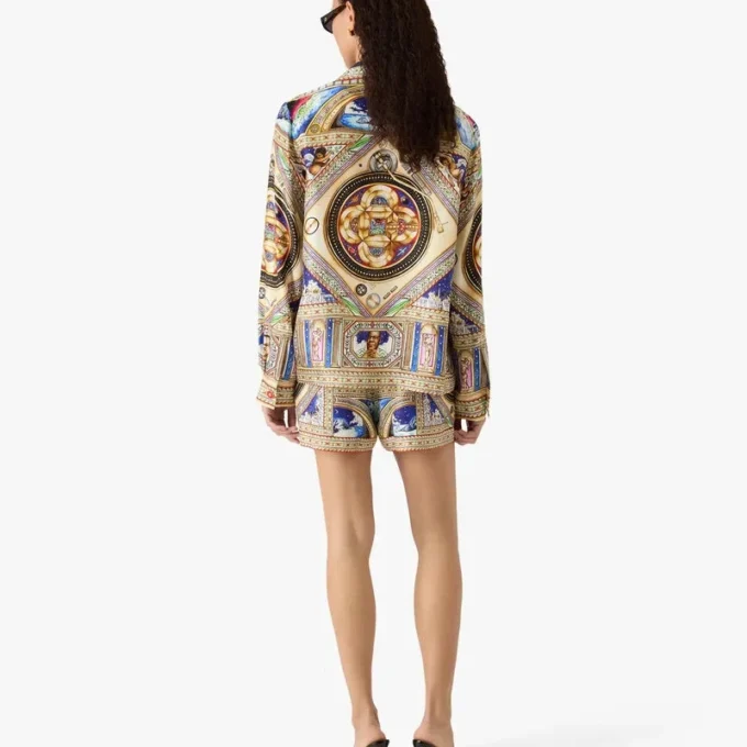 Cămășă din mătase cu mâneci lungi și guler cubanez „Take Me to Church”