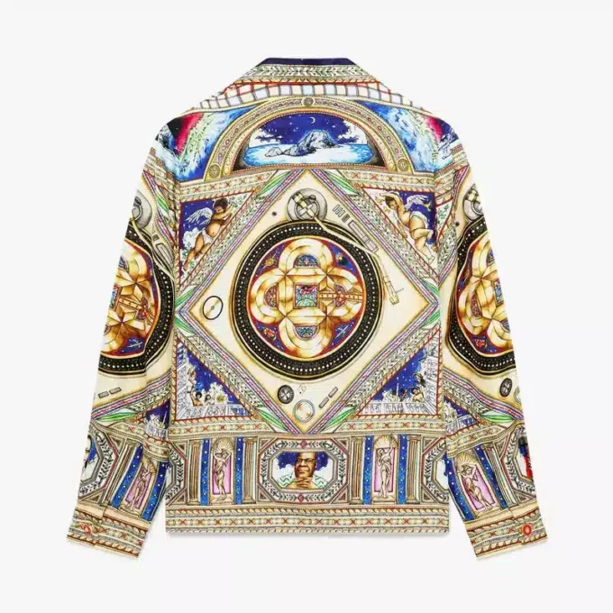 Cămășă din mătase cu mâneci lungi și guler cubanez „Take Me to Church”