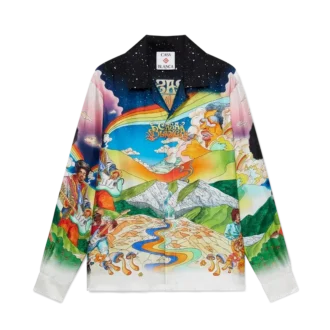 Cămășă din mătase cu mâneci lungi La Musique