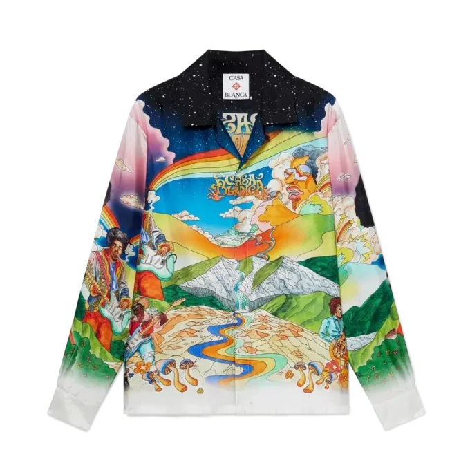 Cămășă din mătase cu mâneci lungi La Musique