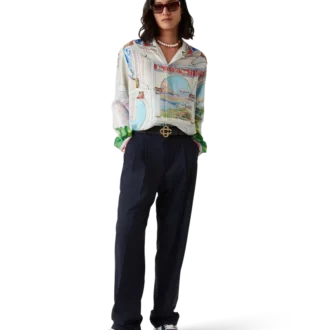 Cămășă din mătase cu mâneci lungi Le Passage