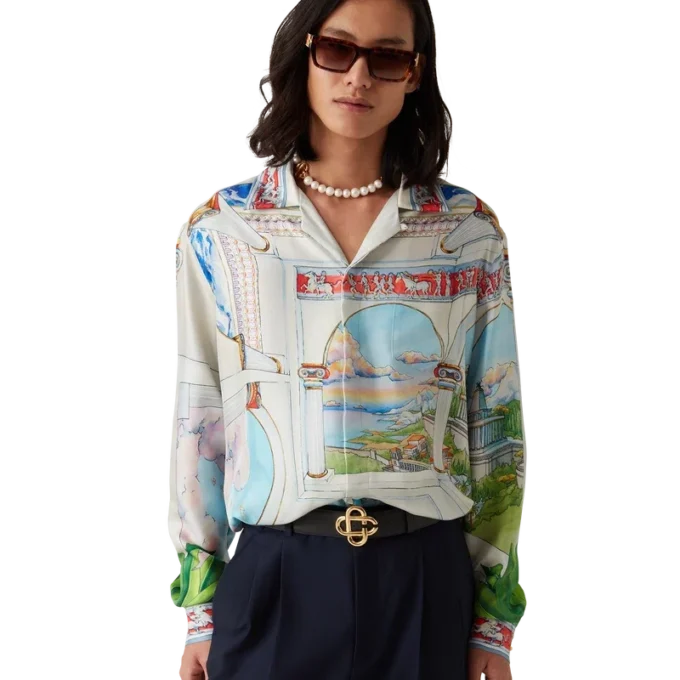 Cămășă din mătase cu mâneci lungi Le Passage Cămășă din mătase cu mâneci lungi Le Passage