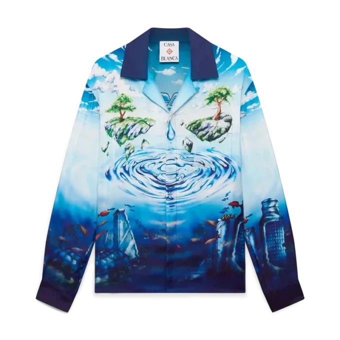 Cămășă din mătase cu mâneci lungi Lost Atlantis