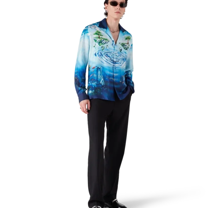 Cămășă din mătase cu mâneci lungi Lost Atlantis