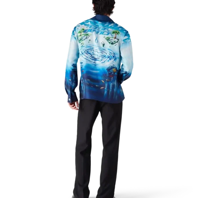 Cămășă din mătase cu mâneci lungi Lost Atlantis