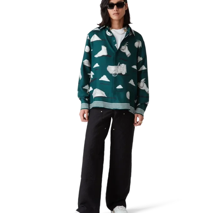 Cămășă din mătase cu mâneci lungi Metaphysical Cămășă din mătase cu mâneci lungi Metaphysical