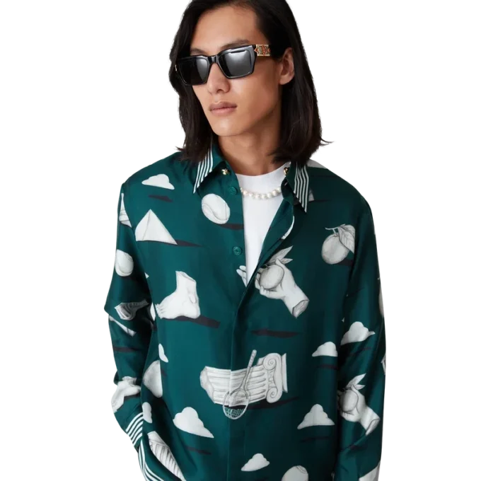 Cămășă din mătase cu mâneci lungi Metaphysical Cămășă din mătase cu mâneci lungi Metaphysical