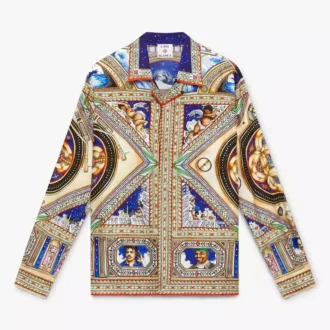 Cămășă din mătase cu mâneci lungi Plafond Orne De Musique