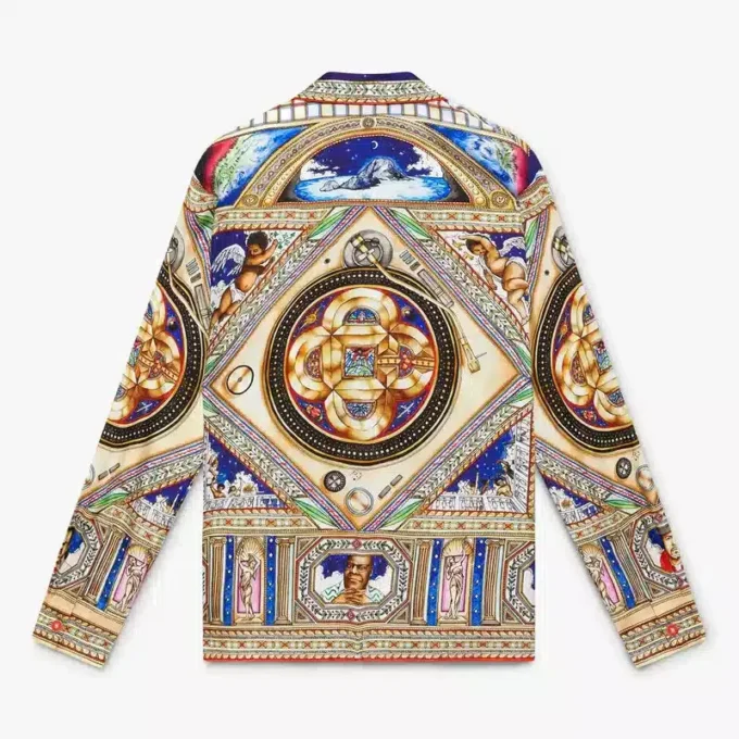 Cămășă din mătase cu mâneci lungi Plafond Orne De Musique