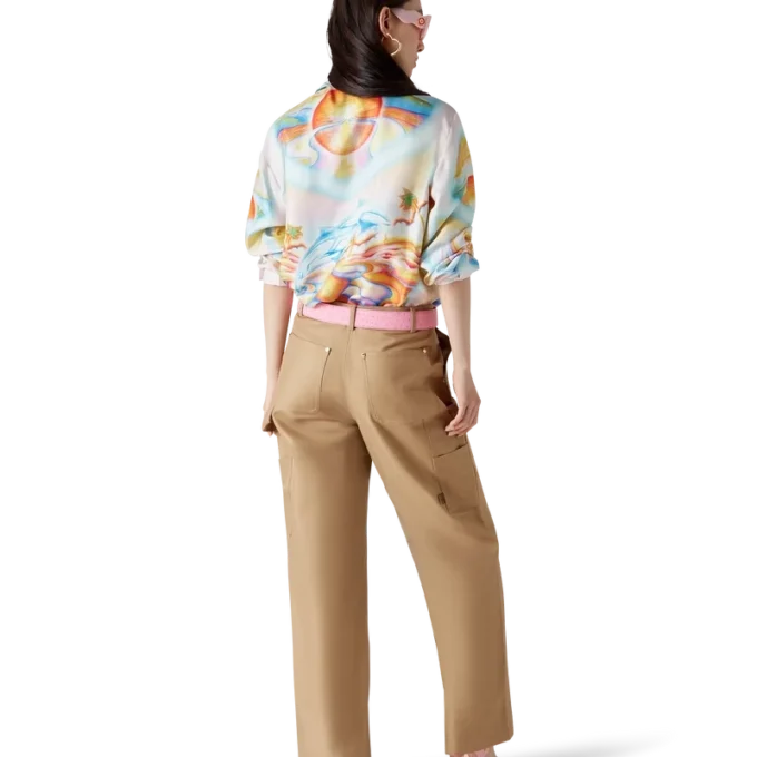 Cămășă din mătase cu mâneci lungi Psychedelic Nirvana