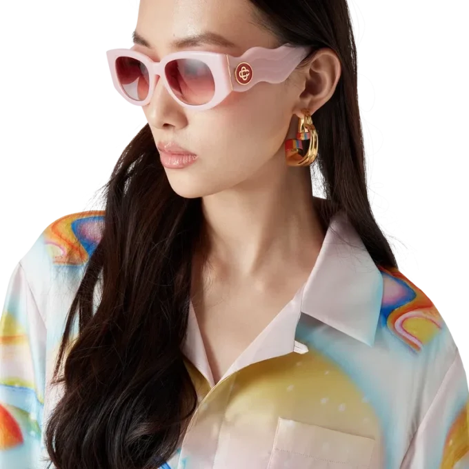 Cămășă din mătase cu mâneci lungi Psychedelic Nirvana