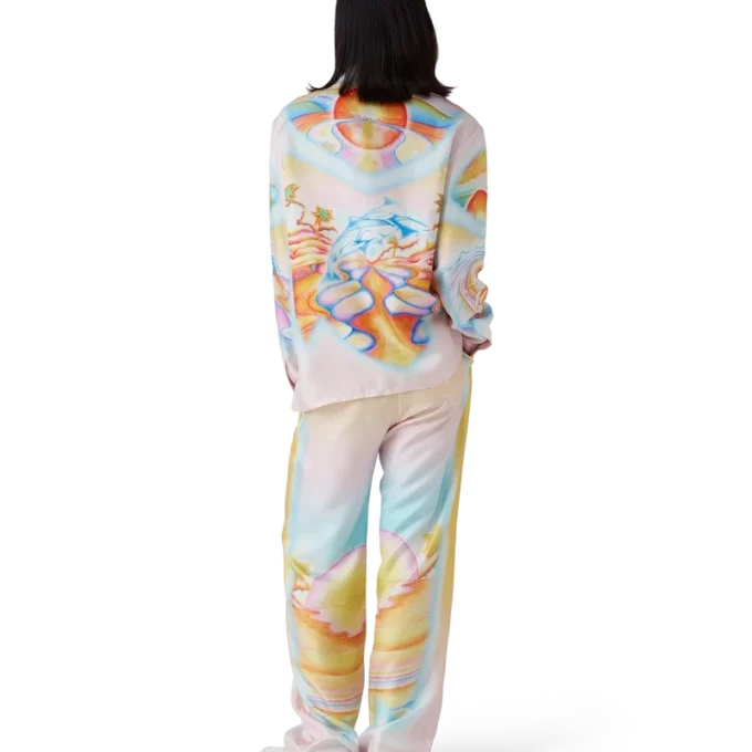 Cămășă din mătase cu mâneci lungi Psychedelic Nirvana