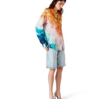 Cămășă din mătase cu mâneci lungi Surf Trip | Casablanca Paris