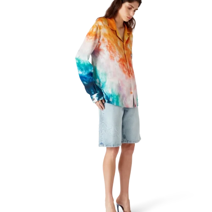 Cămășă din mătase cu mâneci lungi Surf Trip | Casablanca Paris