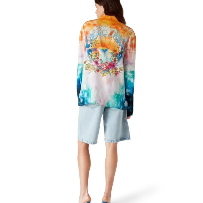 Cămășă din mătase cu mâneci lungi Surf Trip | Casablanca Paris