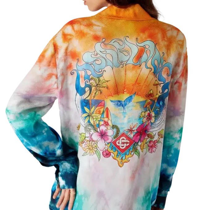 Cămășă din mătase cu mâneci lungi Surf Trip | Casablanca Paris