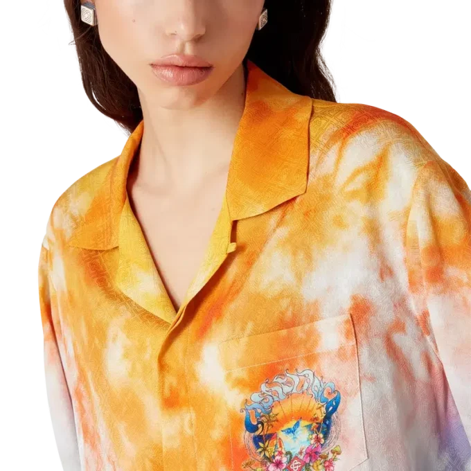 Cămășă din mătase cu mâneci lungi Surf Trip | Casablanca Paris