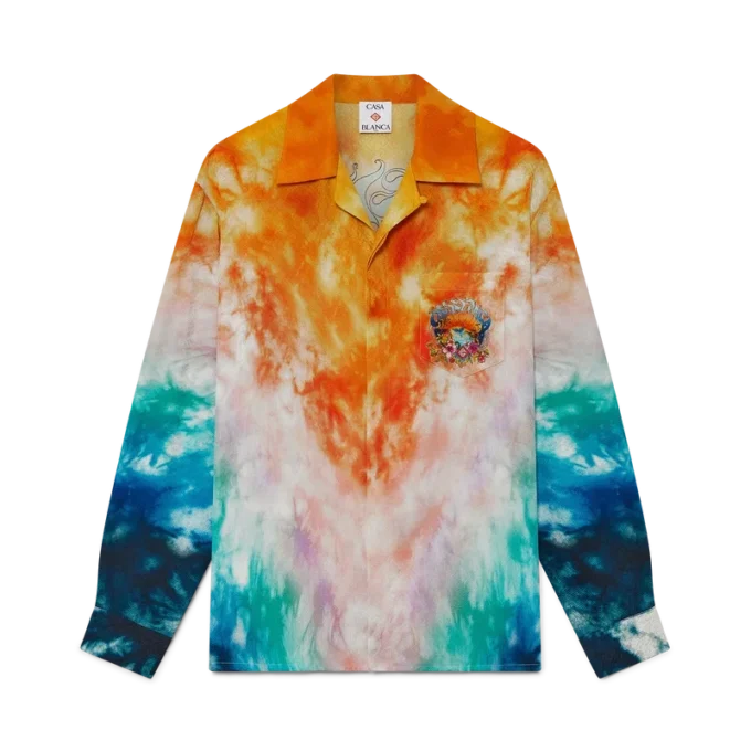 Cămășă din mătase cu mâneci lungi Surf Trip | Casablanca Paris