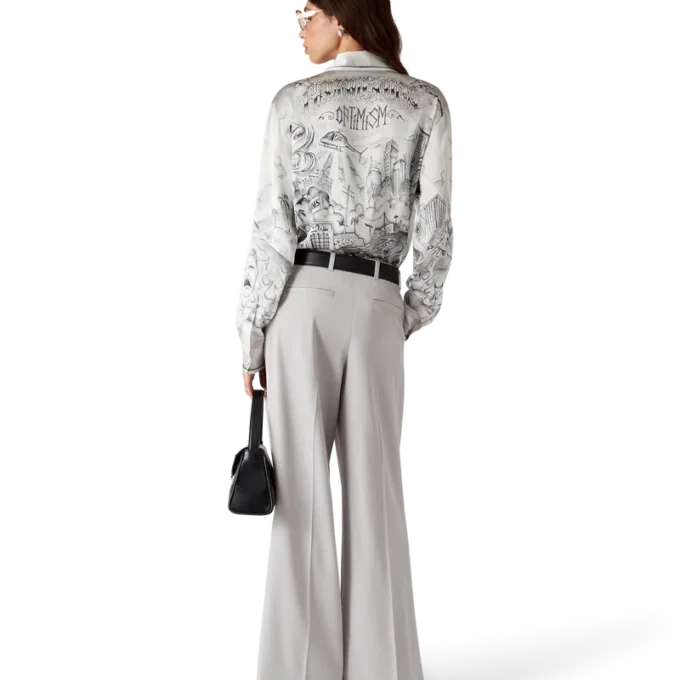 Cămășă din mătase cu mâneci lungi Tattoo Cămășă din mătase cu mâneci lungi Tattoo