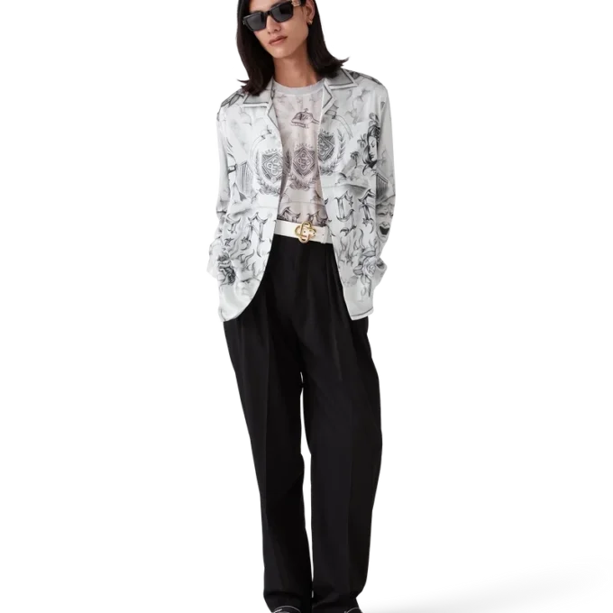 Cămășă din mătase cu mâneci lungi Tattoo Cămășă din mătase cu mâneci lungi Tattoo