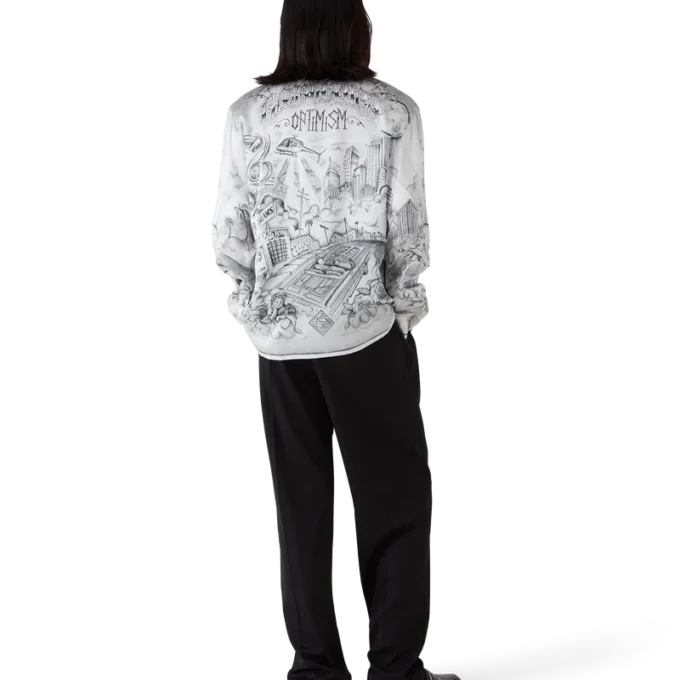 Cămășă din mătase cu mâneci lungi Tattoo Cămășă din mătase cu mâneci lungi Tattoo