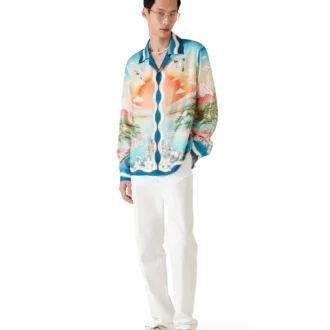 Cămășă din mătase cu mâneci lungi Tennis Club