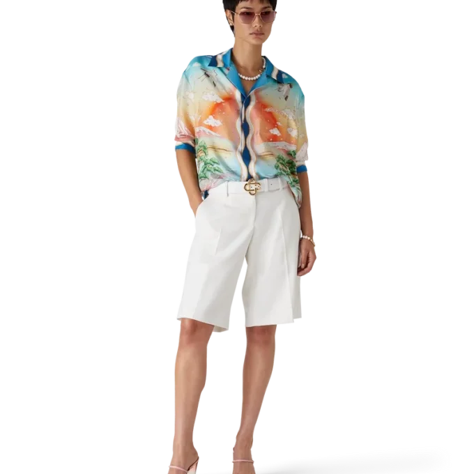 Cămășă din mătase cu mâneci lungi Tennis Club