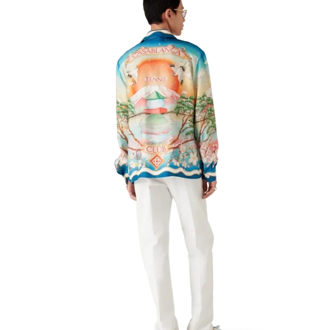 Cămășă din mătase cu mâneci lungi Tennis Club