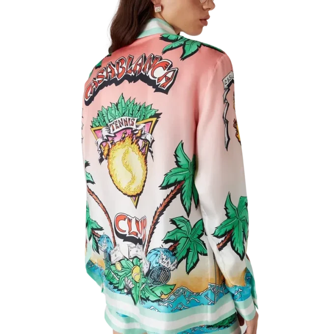 Cămășă din mătase cu mâneci lungi Tennis Club
