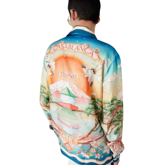Cămășă din mătase cu mâneci lungi Tennis Club
