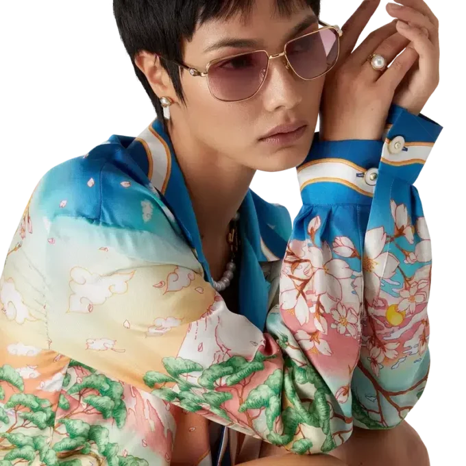 Cămășă din mătase cu mâneci lungi Tennis Club