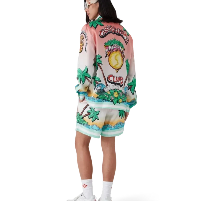 Cămășă din mătase cu mâneci lungi Tennis Club